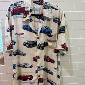 RETRO Large vintage-style men's Corvette logo shirt